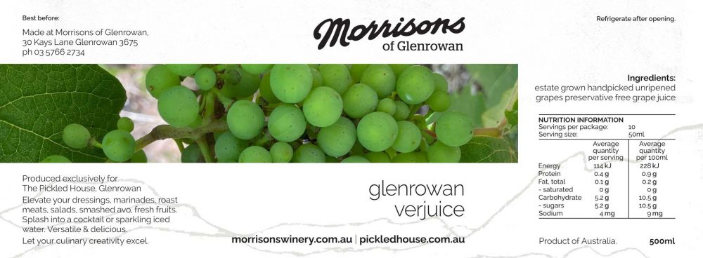 Morrisons of Glenrowan Verjuice 500ml